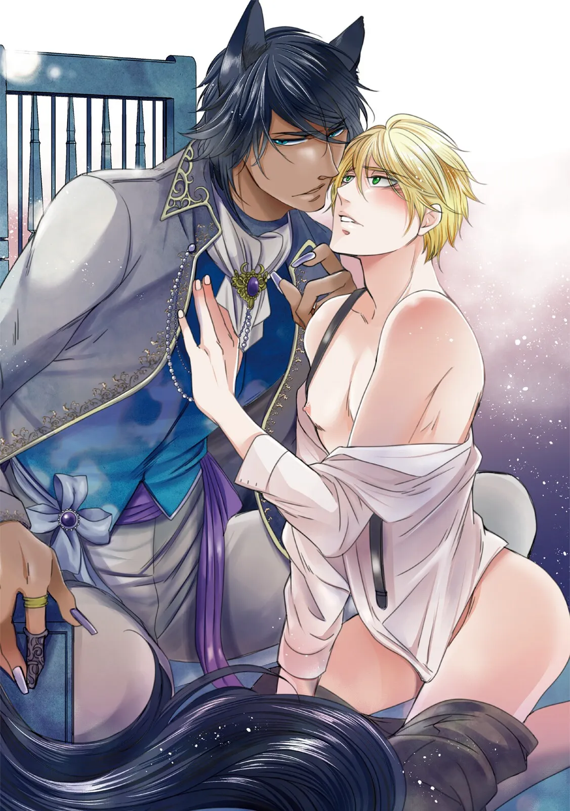 Raikan: Hakushakujuu to Torawareta Danshou︱狼人-兽人伯爵与被囚禁的男娼- page 3 full