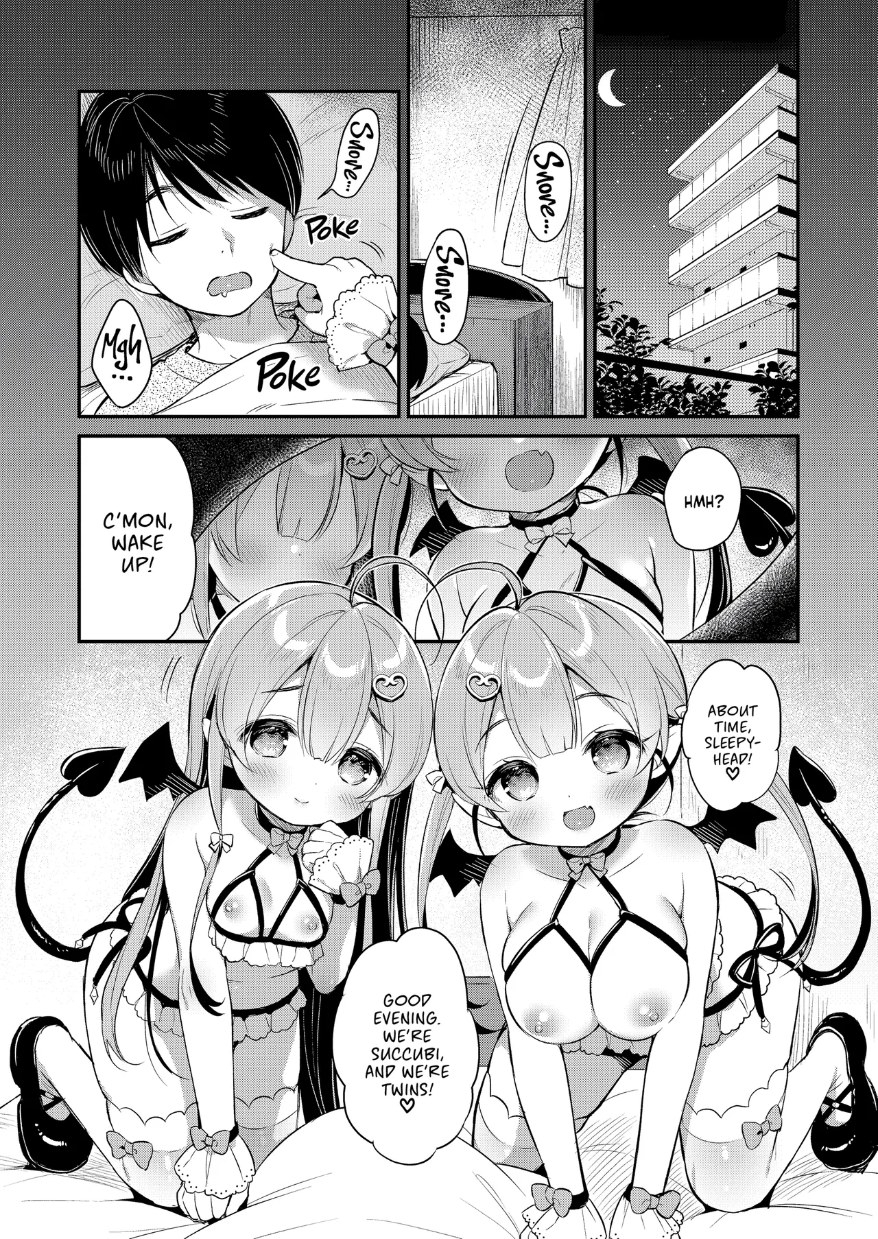 Totsugeki Futago Succubus-chan | Attack of the Succubus Sisters page 2 full