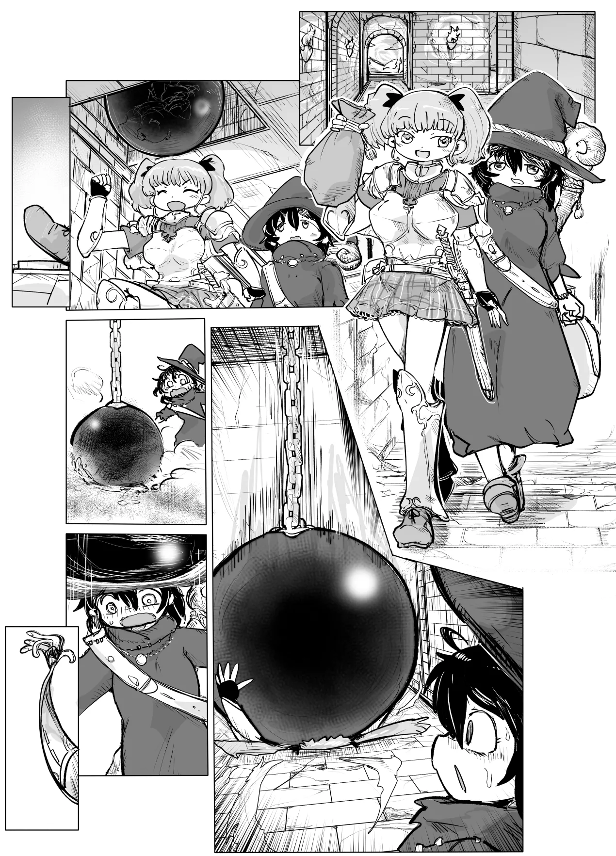 【skeb】A Yuri H-Manga About an Adventurer Who Got Flattened page 6 full