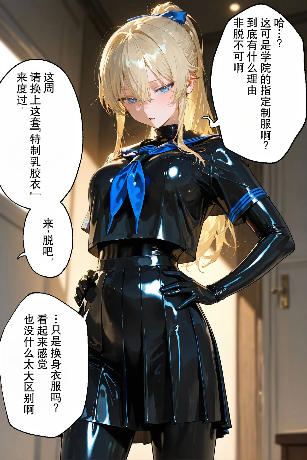 【わからせ週間】月曜日のラバースーツ密閉＆絶頂編｜護謨学院 page 9 full