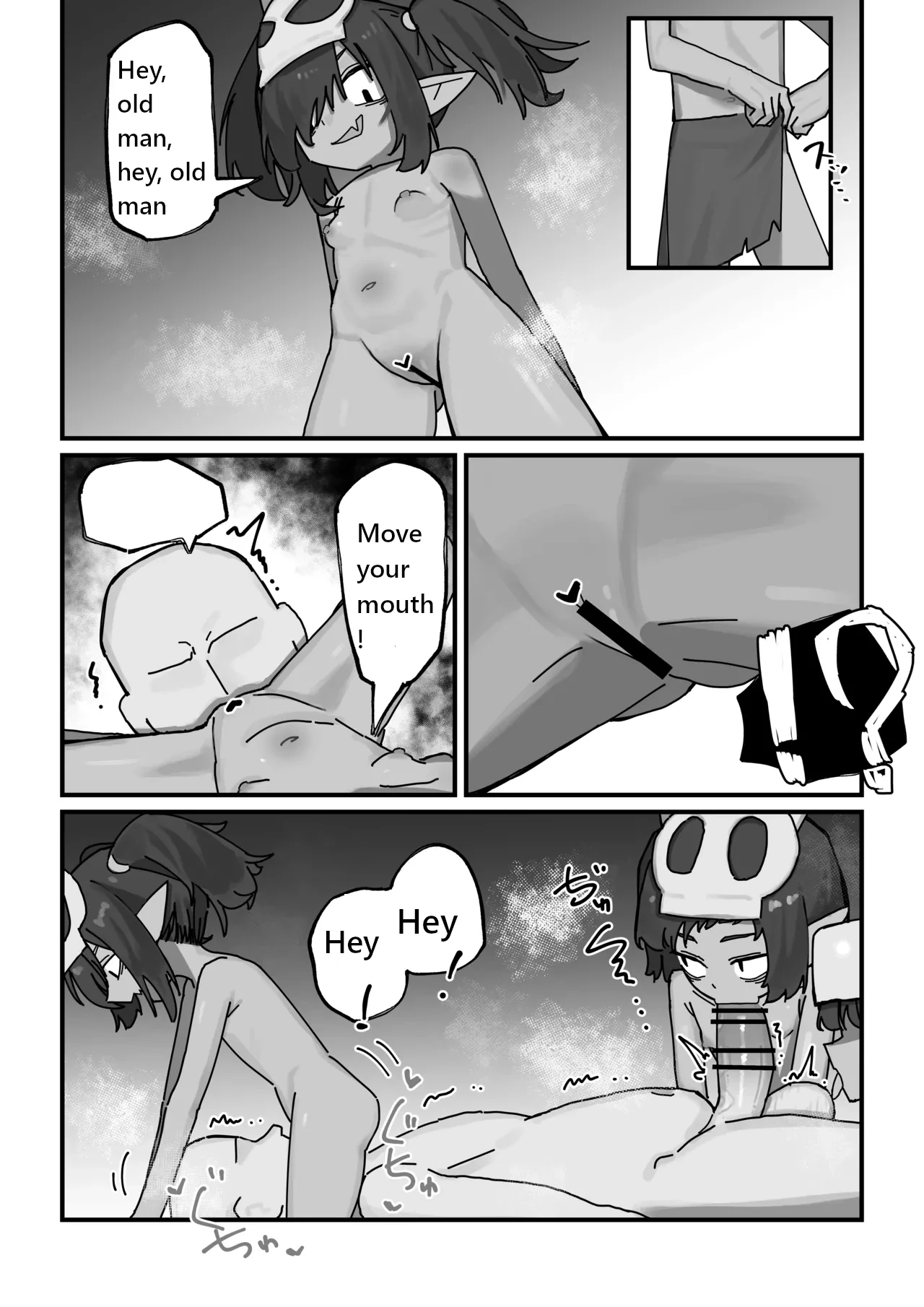 Female Goblin vs. Low-Level Weak Old Man Adventurer page 10 full