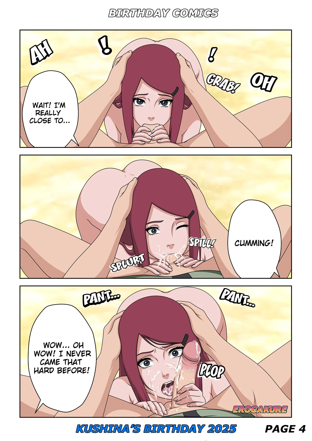 Kushina's Birthday Comic 2025 - Kushina x Konohamaru  by Erogakure page 4 full