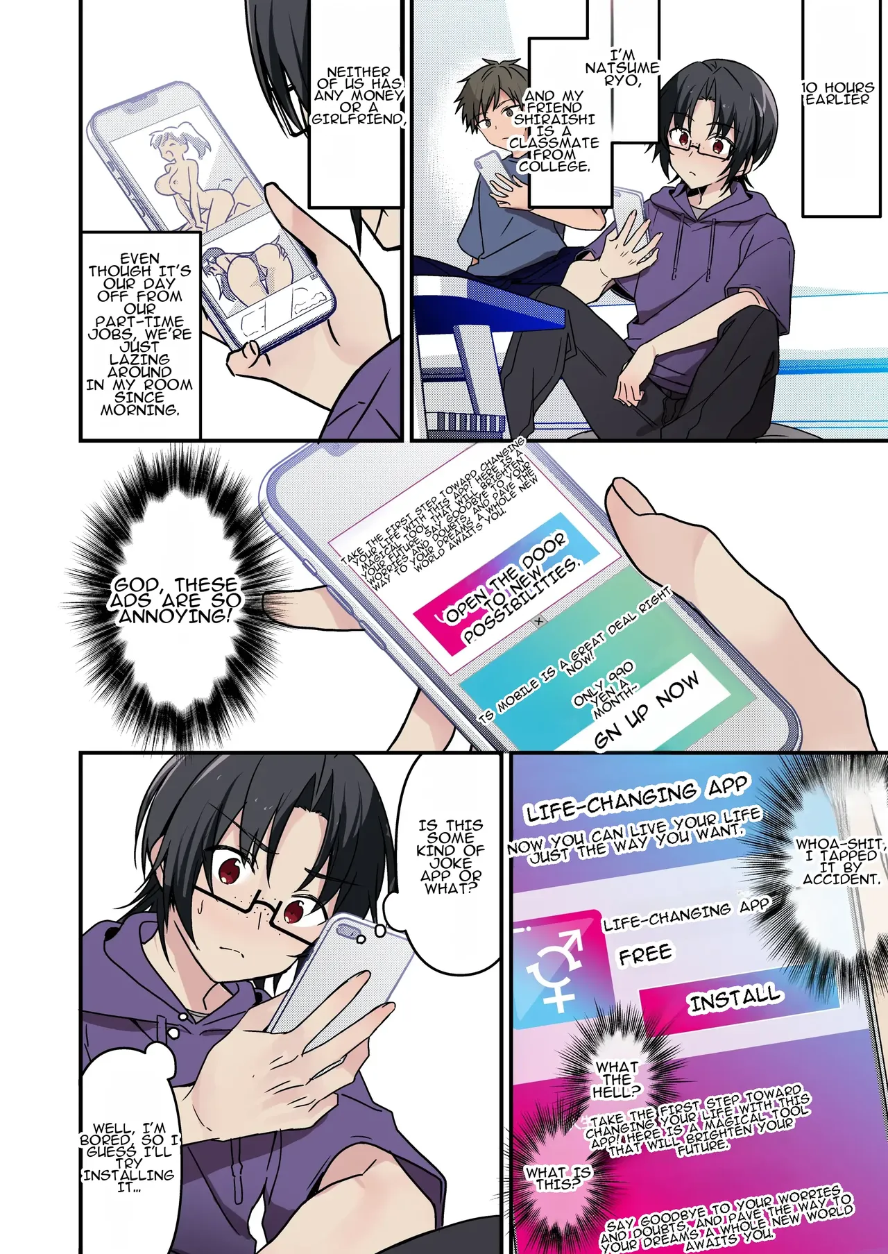 Jinsei Kaihen Appli de Barairo no Hibi? ~Jibun o Ukkari Dosukebe Bishoujo ni~ | Rosy Days with a Life-Altering App? ~Accidentally Turning Myself  into a Super Lewd Beauty ~ page 4 full