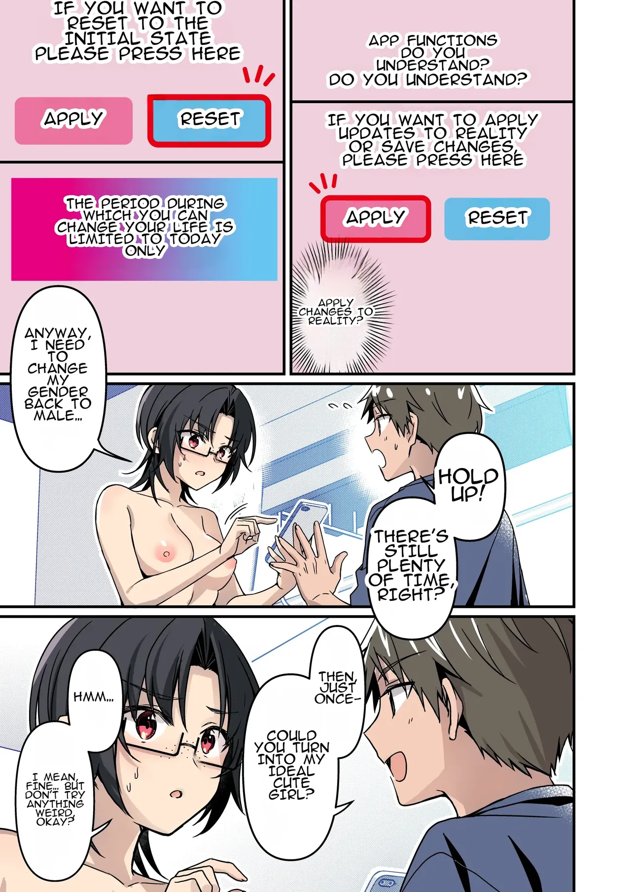 Jinsei Kaihen Appli de Barairo no Hibi? ~Jibun o Ukkari Dosukebe Bishoujo ni~ | Rosy Days with a Life-Altering App? ~Accidentally Turning Myself  into a Super Lewd Beauty ~ page 9 full