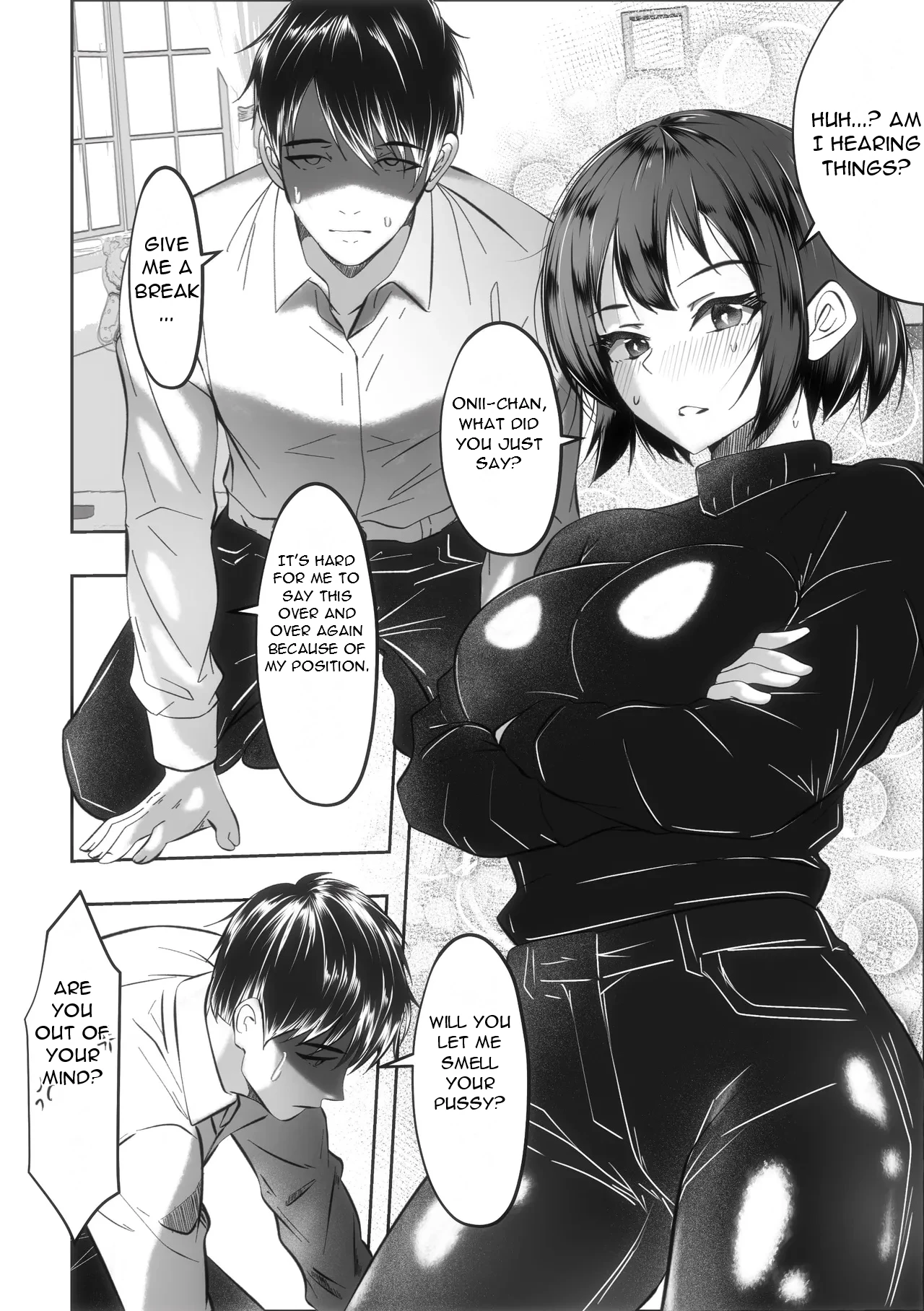Imouto ni Manko no Nioi Kagasetekurette Onegaishitemitara - I Tried Asking My Little Sister to Let Me Smell Her Pussy... page 4 full
