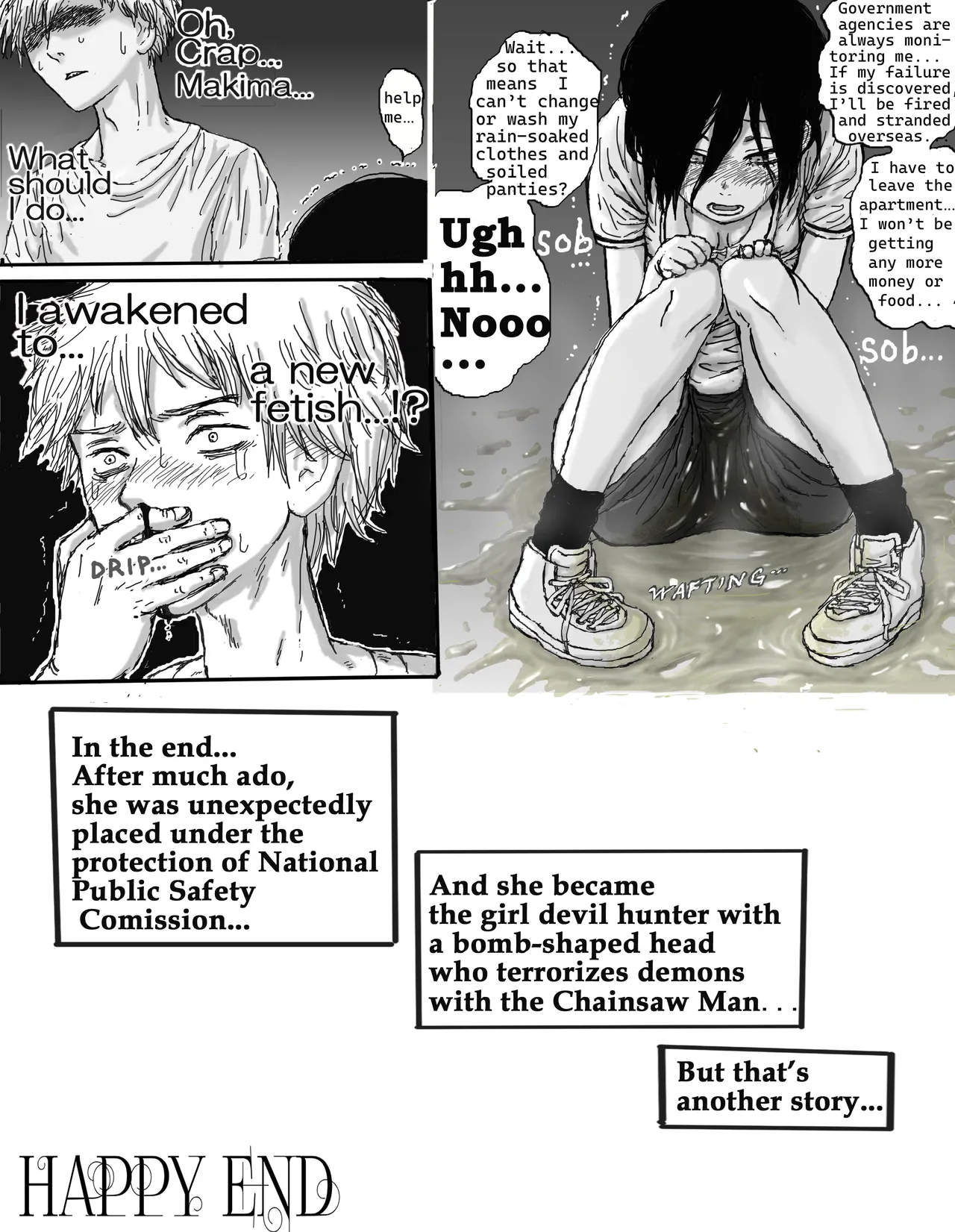 Reze's wetting herself page 8 full