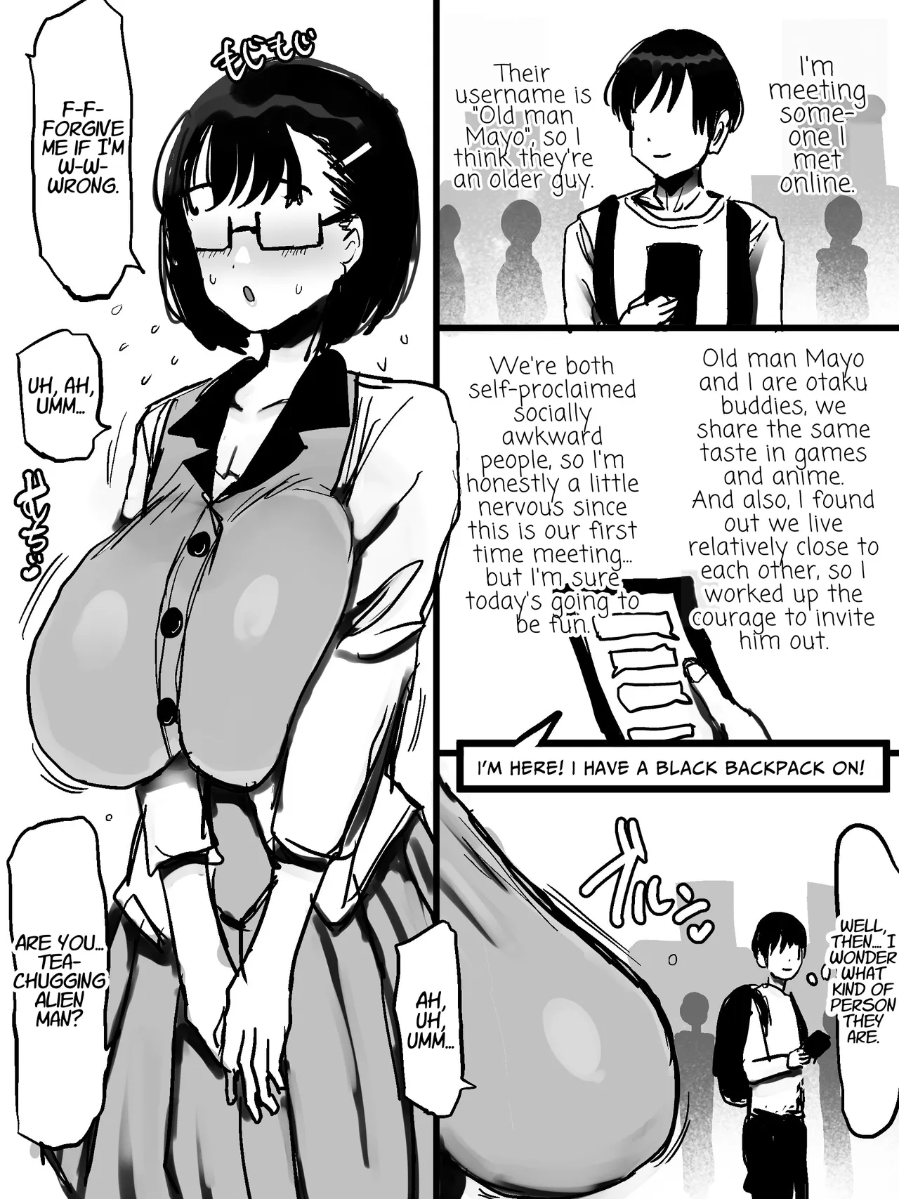 Net de Shiriatta Jimi Megane Bakunyuu to Otomodachi Koubi Shichau Hanashi | Friend Sex with the Huge-Breasted Plain Bespectacled Babe I Met Online page 2 full