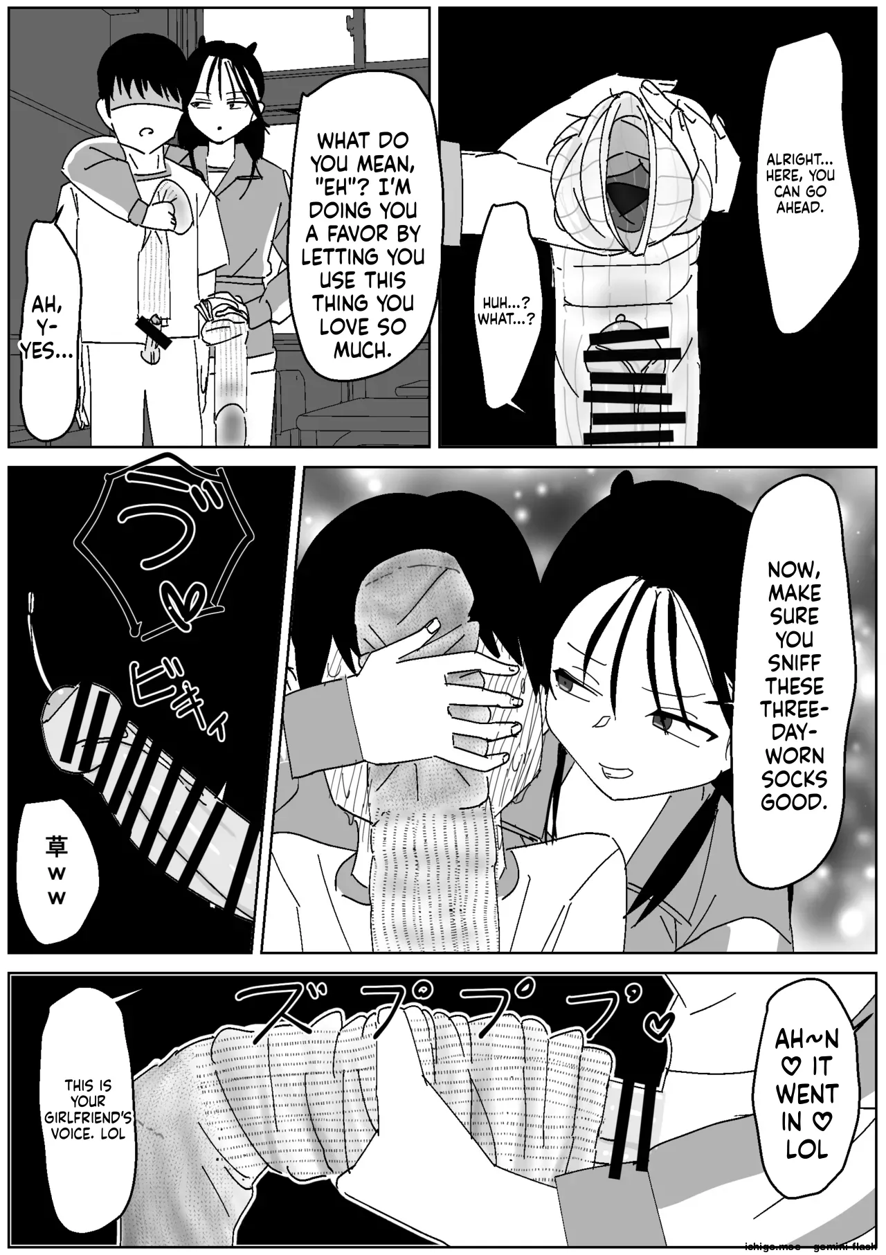 Classmate's Stinky "3-Day-Worn" Socks Attack page 8 full