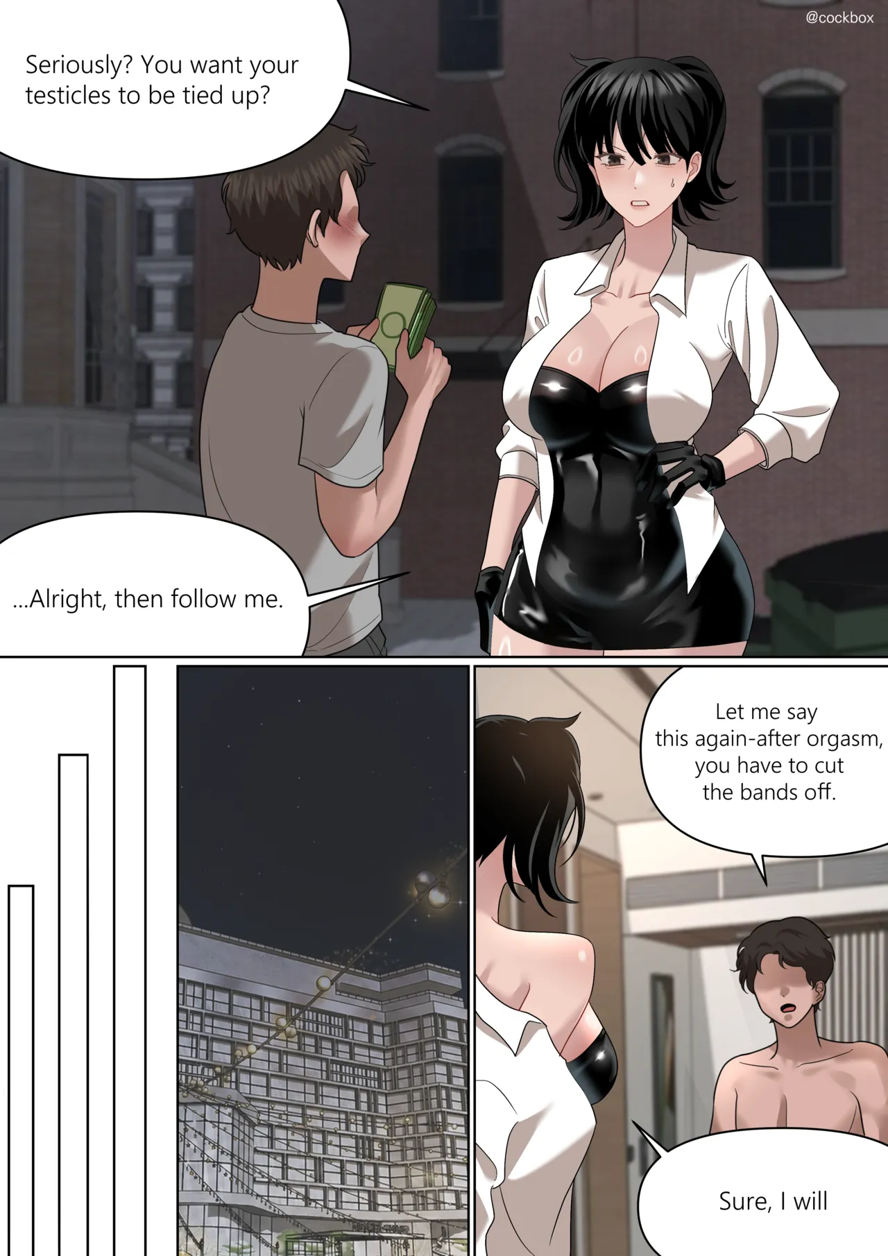banding the testicles | 睪丸束縛 page 9 full