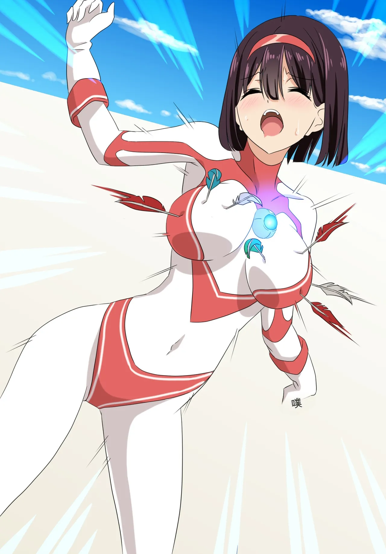 羽針で胸を責められるウルトラアイリ 被羽针攻击胸部的奥特艾莉  第1-60篇 page 7 full