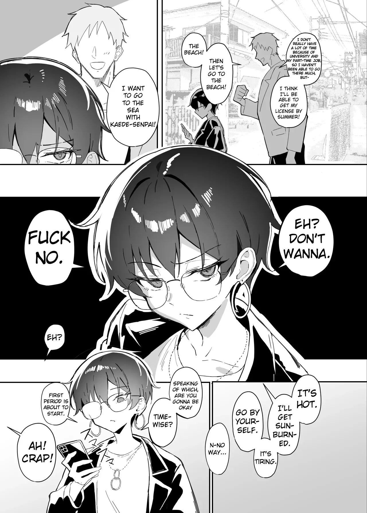 Buaisou na Kakure Kyonyuu Boyish Kanojo to Taikutsu na Date 2 | A Boring Date With My Blunt, Boyish Babe And Her Hidden Assets Part 2 page 6 full