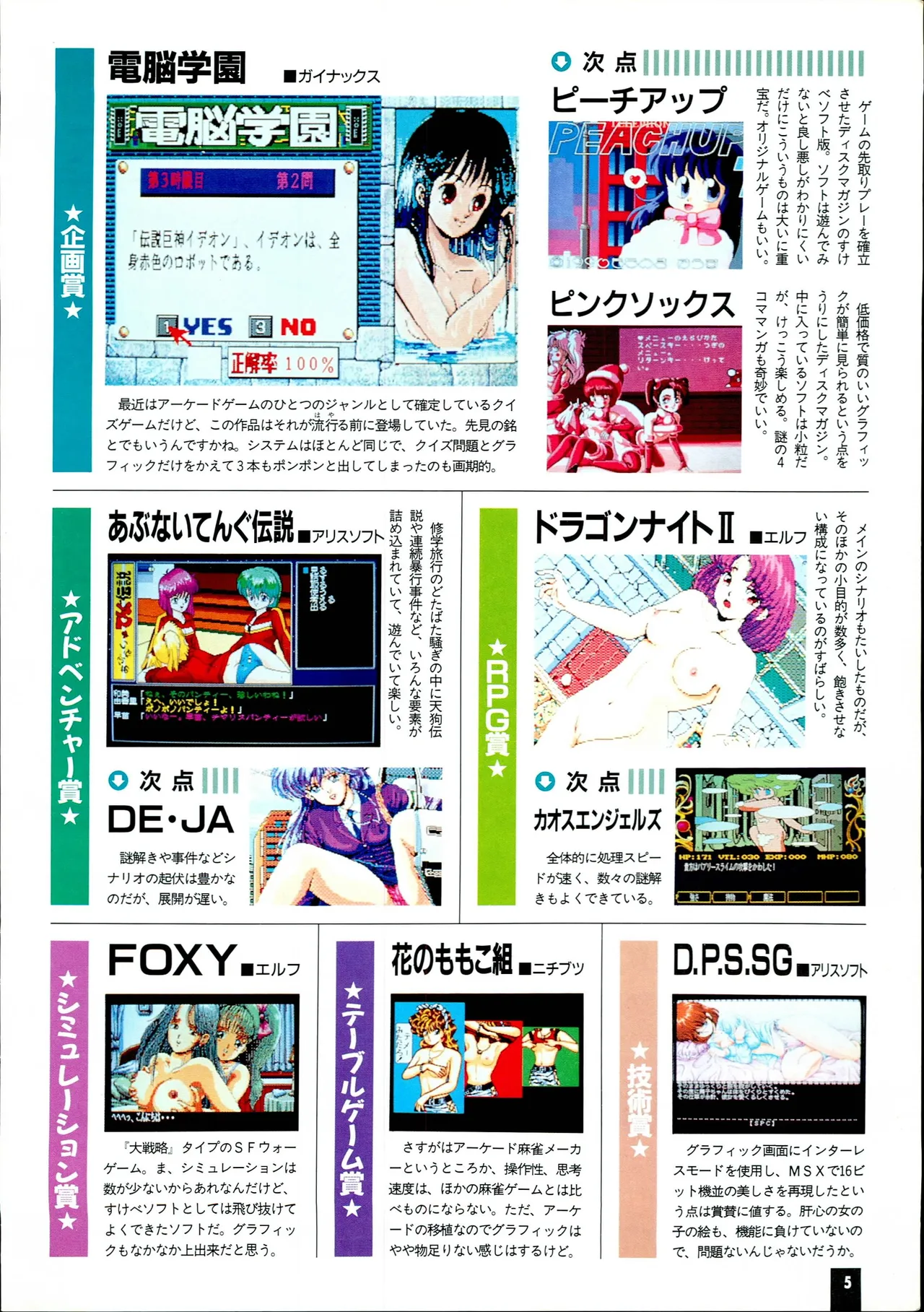MSX Gals' Collection: Moriken no Sukebe de Waruika!! Special - MSX Magazine page 5 full