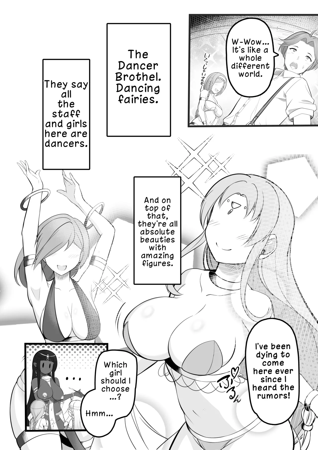 Odoriko Shoukan ni Ittara, Bijin Elf no Odoriko ga Ippai Shiboritotte Kureta Ohanashi | The Story of When I Went to a Dancer Brothel and a Beautiful Elf Dancer Milked Me Dry page 4 full
