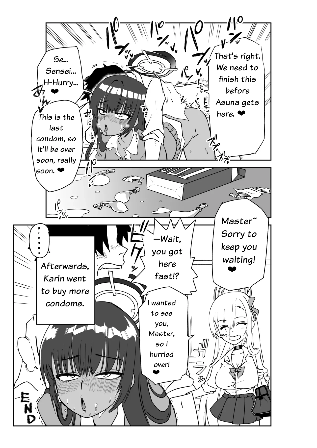 Karin Assisting Sensei and Asuna Delivering a Forgotten Item page 3 full