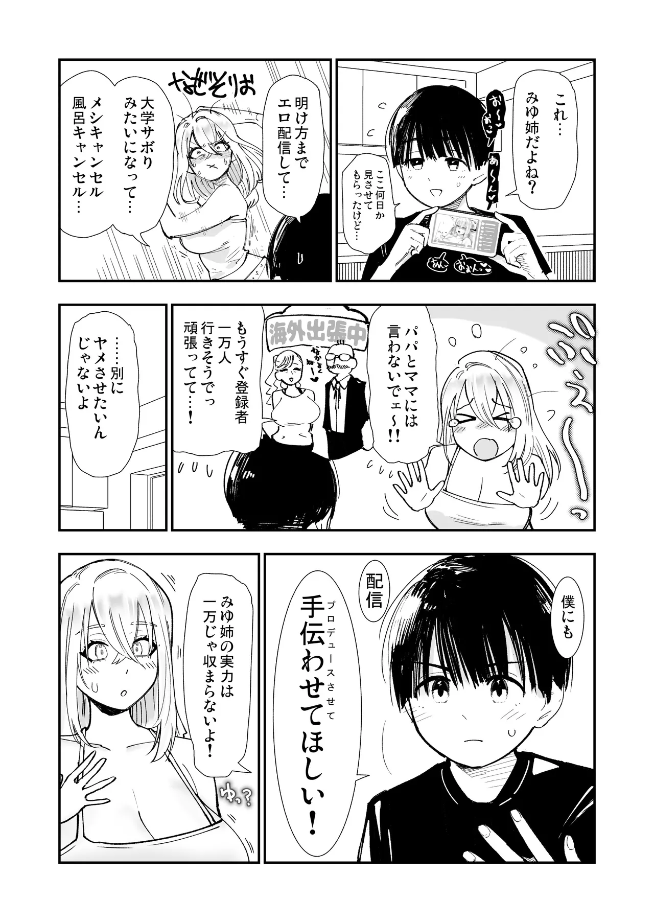 ane ga ero kobi ninki haishin-sha ♡ otetsudai no go hōbi ama ama kisu etchi page 4 full