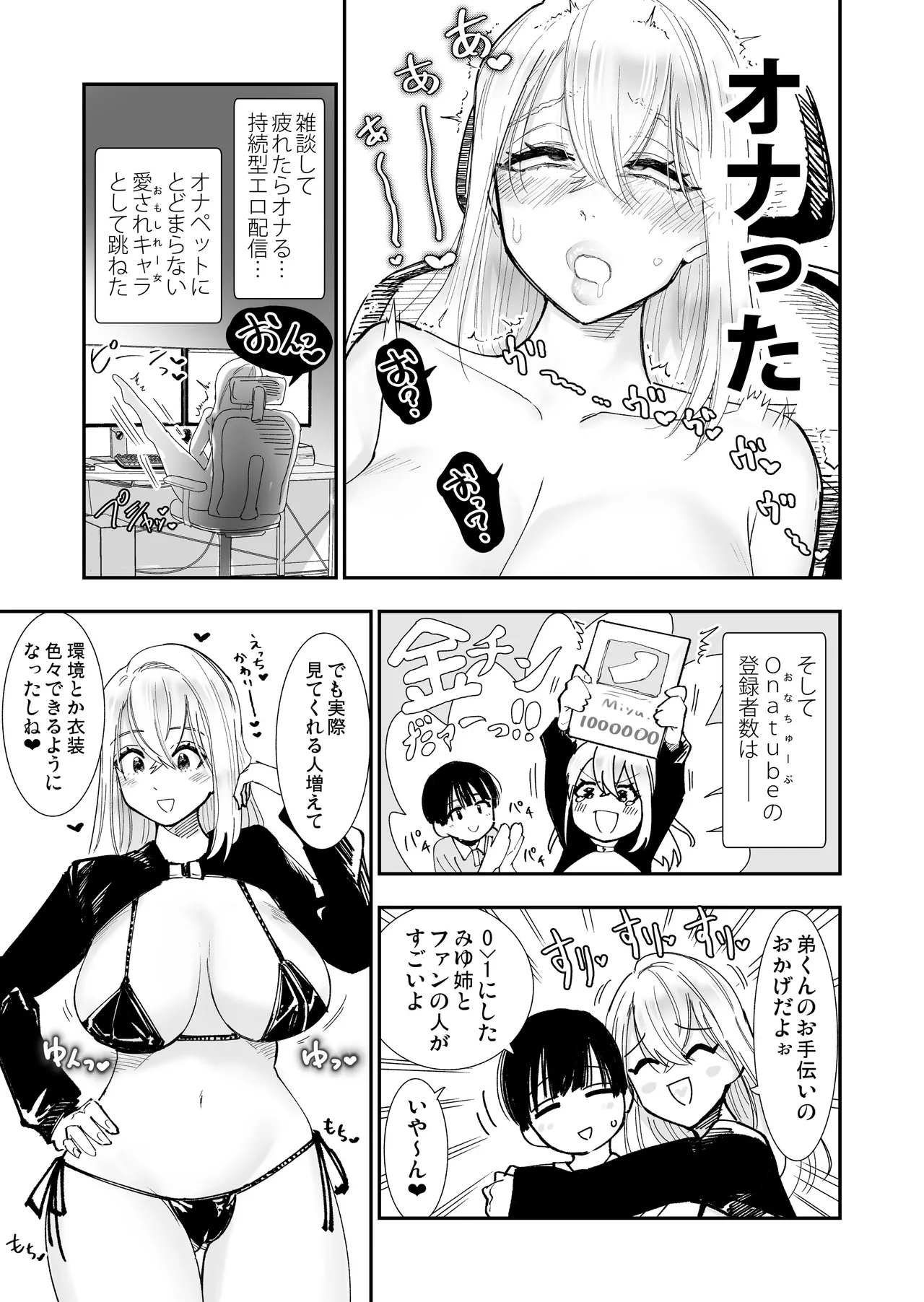 ane ga ero kobi ninki haishin-sha ♡ otetsudai no go hōbi ama ama kisu etchi page 7 full