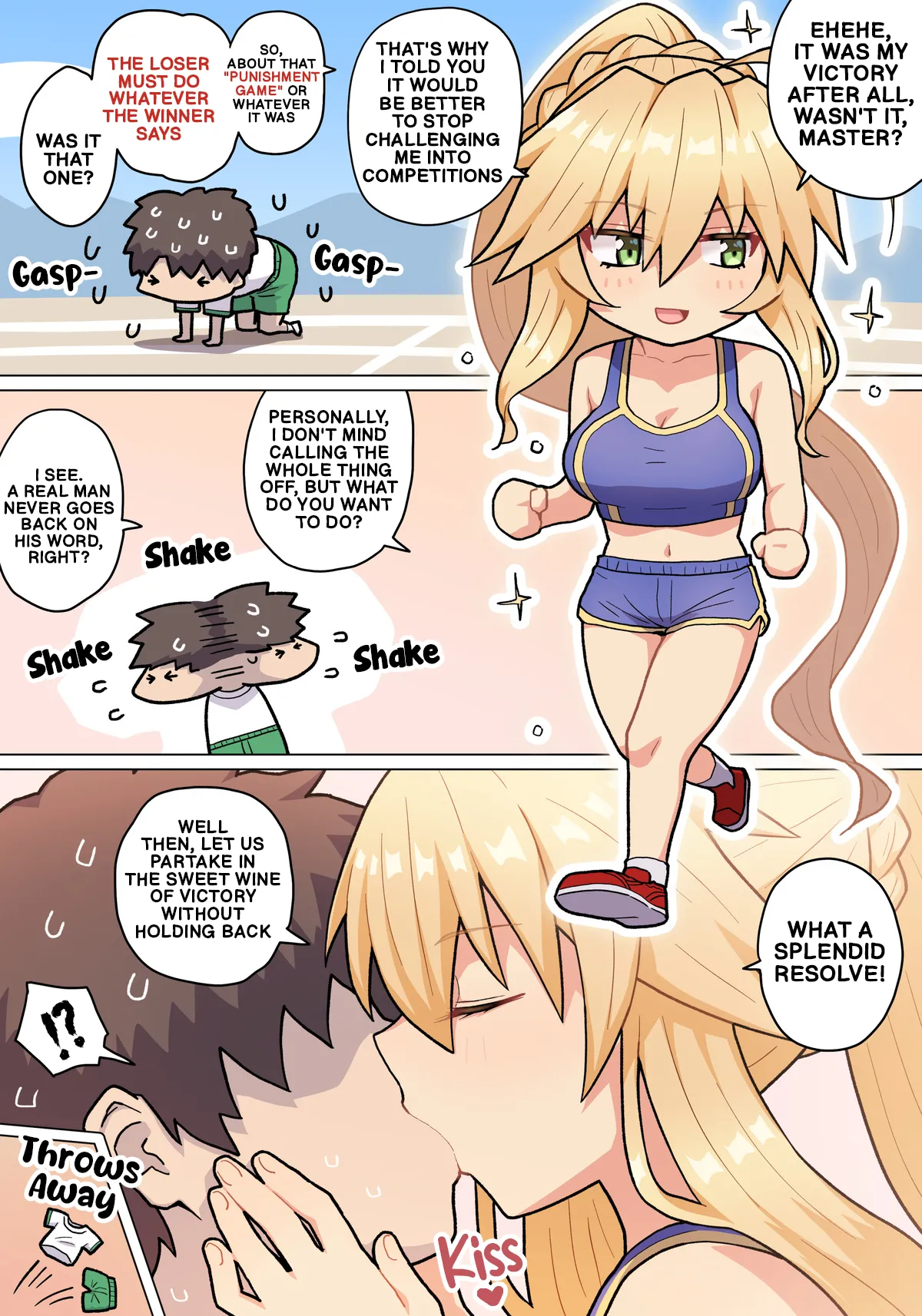 Breasts from above - Lancer Artoria page 1 full