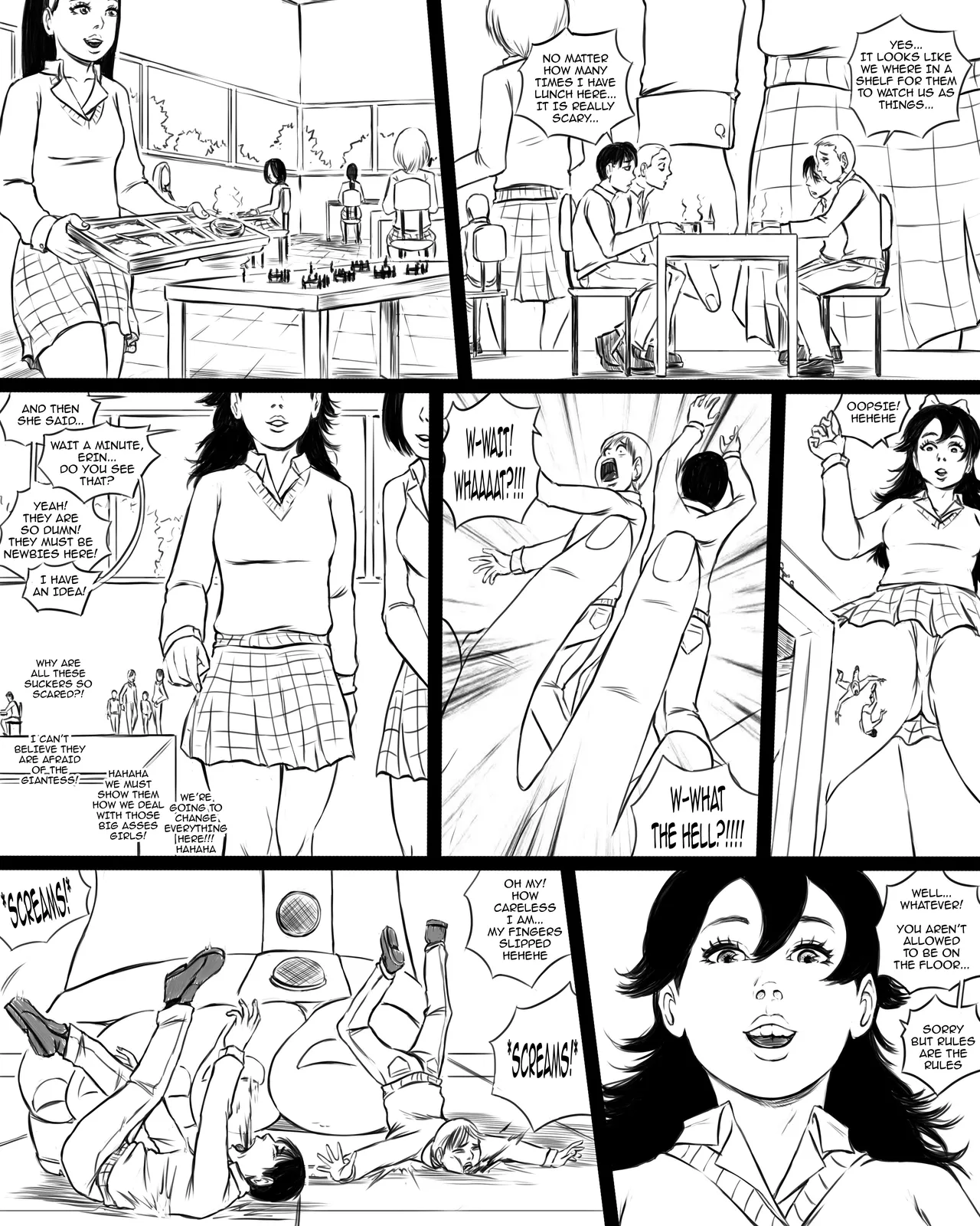 Giantess Boarding School - 1 The Table page 3 full