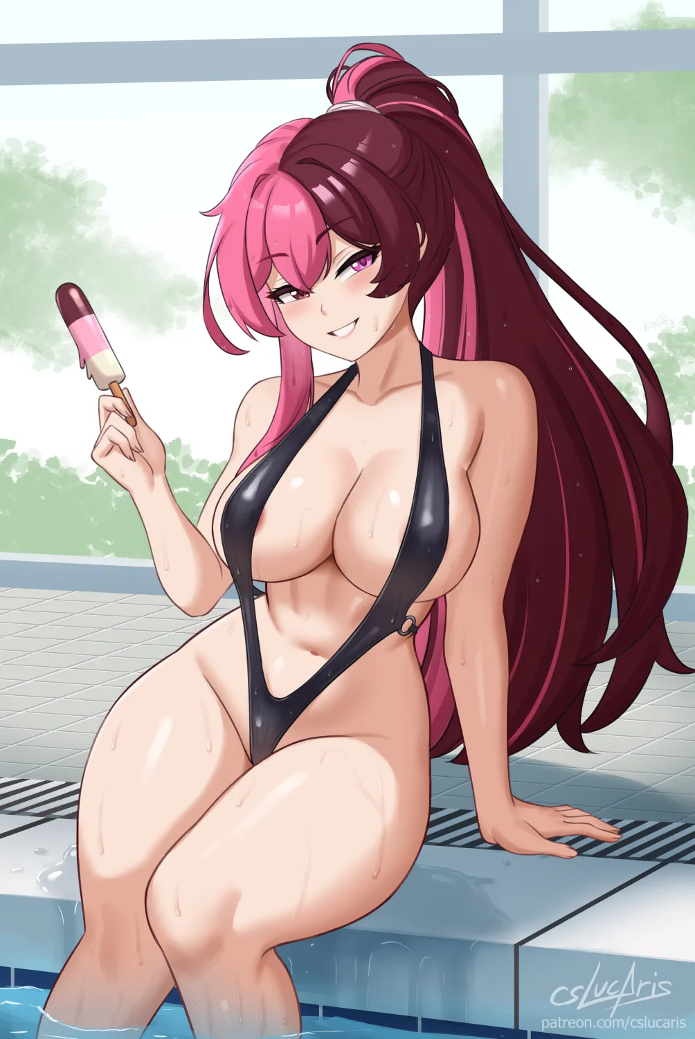 Neo stares at you by the poolside page 2 full