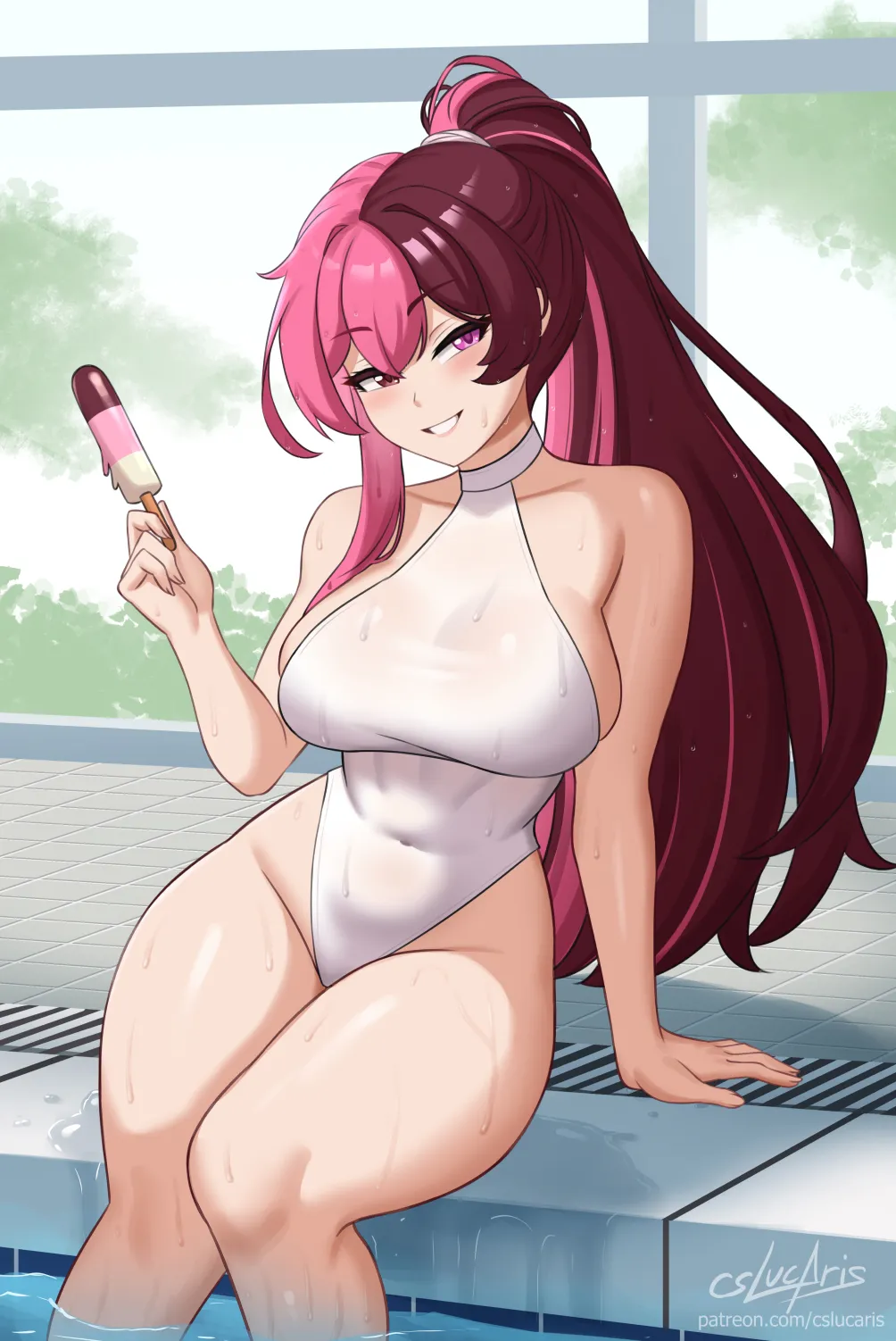 Neo stares at you by the poolside page 3 full