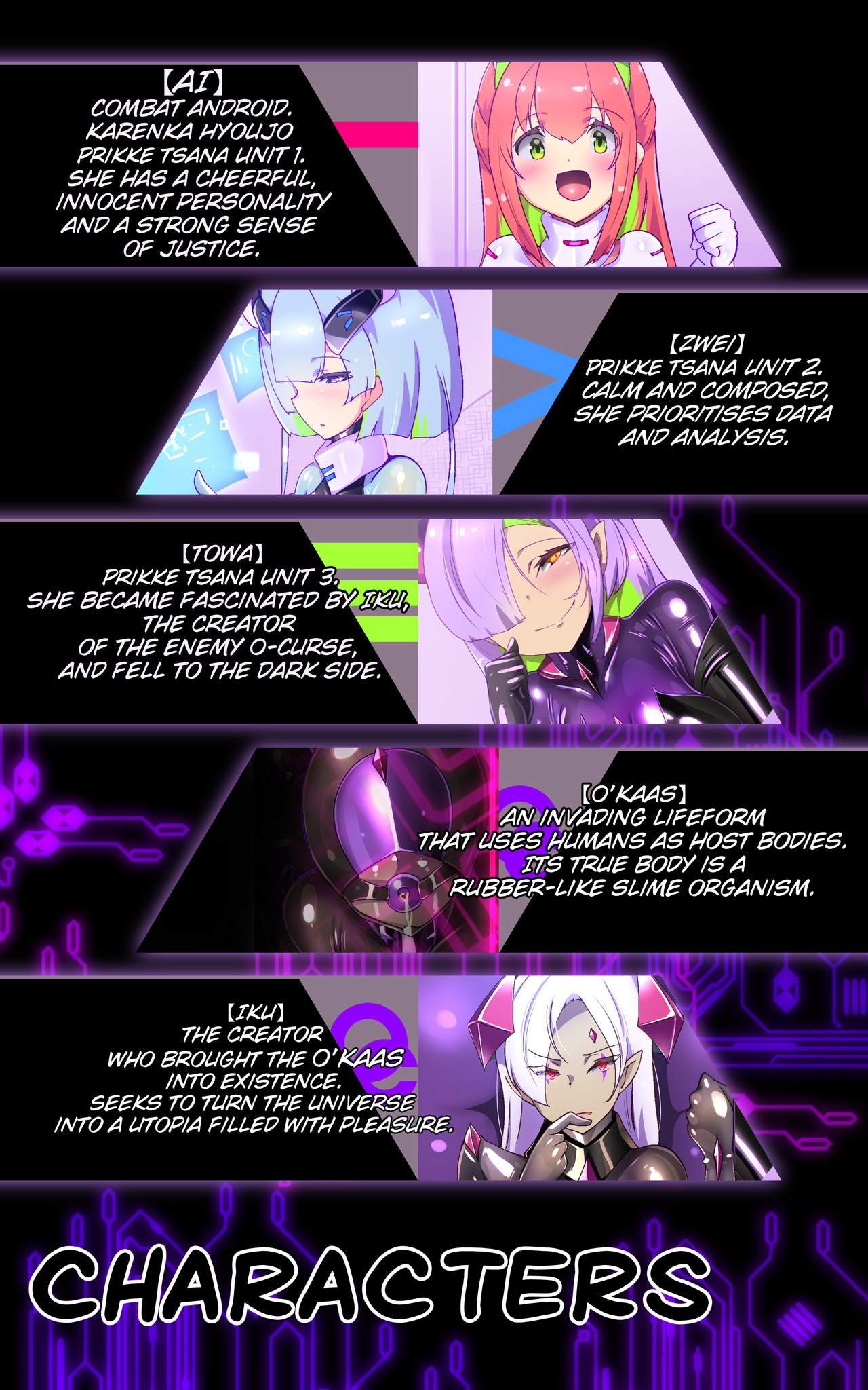 A manga about a girl who is reincarnated as a combat android, and then turns evil with enormous breasts after being subjected to pleasure torture - Prikke Tsana Zwei - page 3 full