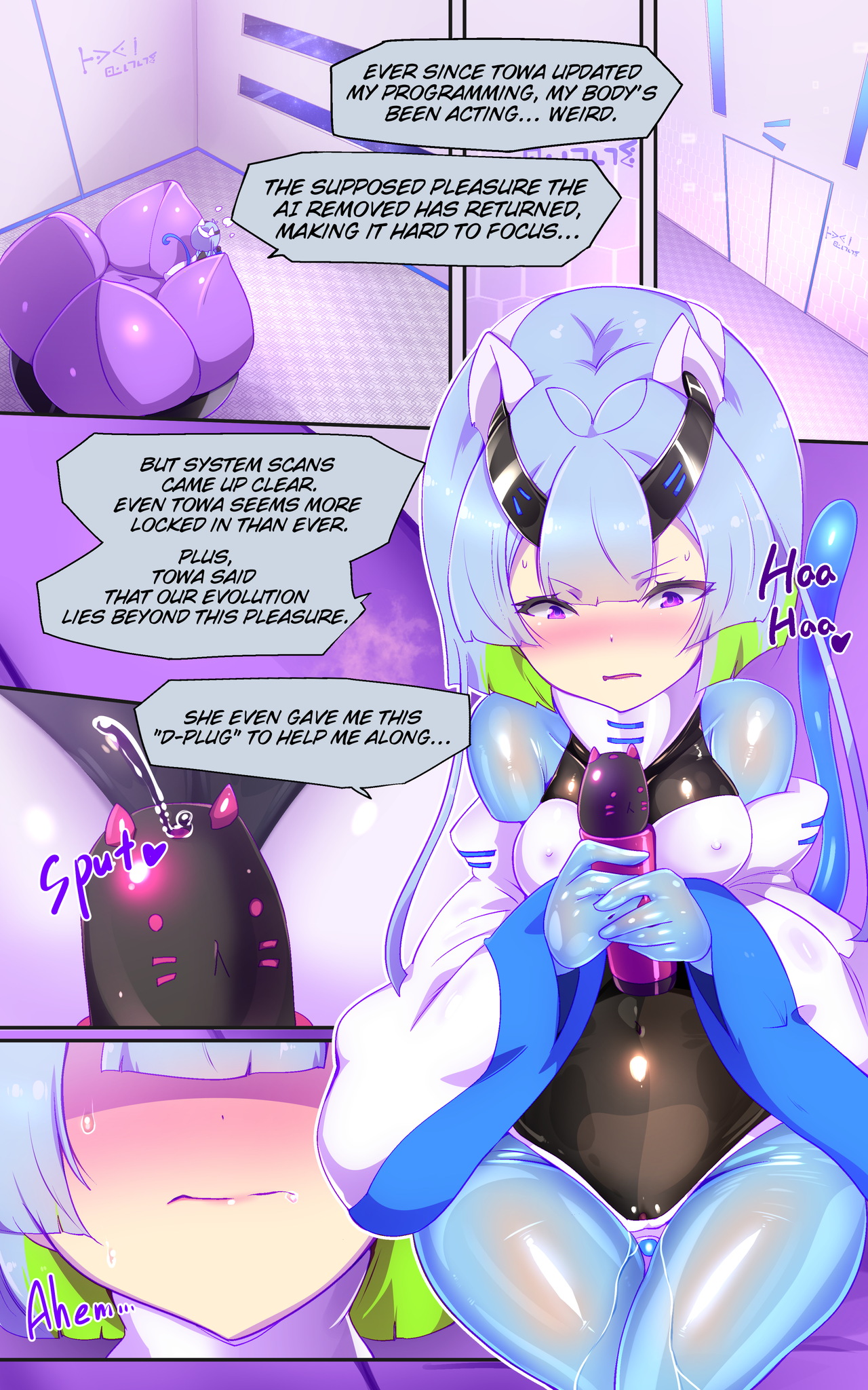 A manga about a girl who is reincarnated as a combat android, and then turns evil with enormous breasts after being subjected to pleasure torture - Prikke Tsana Zwei - page 9 full